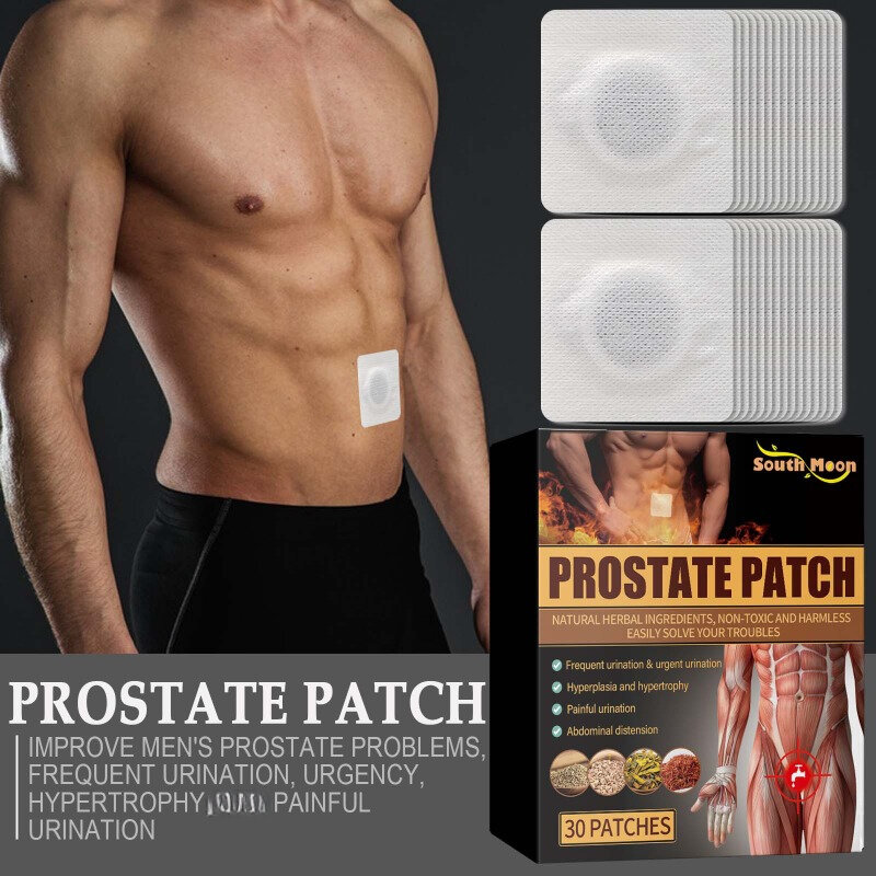 Gesso Prostático Umbigo para Cuidados Corporais Masculinos, Prostate Patch, Melhora Problemas de Próstata, Desconforto Prostático e Joelhos 30PCs