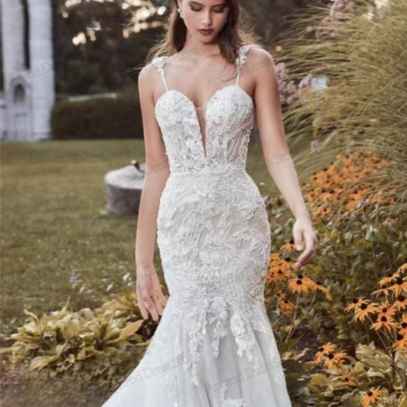 Exquisite Wedding Dresses Glamorous Bridal Gowns Lace Appliques Sexy Sweetheart Backless Sheath Mermaid Vestidos De Novia 2024