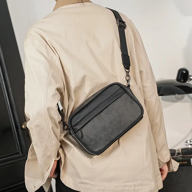 New Fashion Shoulder Bag Men Sling Bag Korean Style Men's Crossbody Bag Casual Small Square Crossbody Bags for Men Messenger Bag