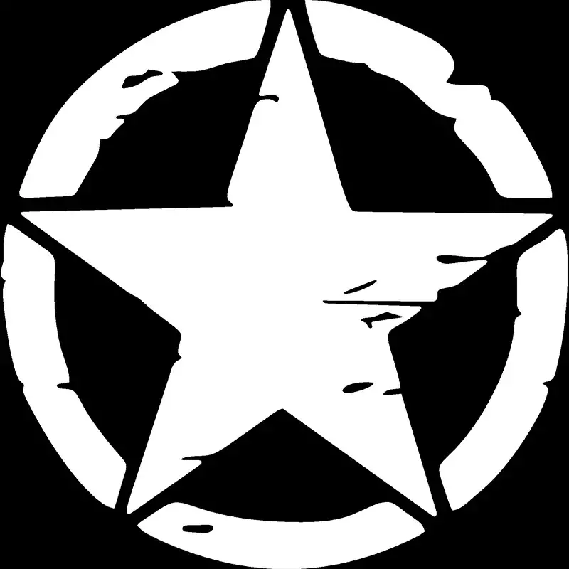 Stiker mobil vinil stiker bintang tentara stiker untuk semua lainnya 4x4 model aksesoris stiker dekorasi, 15cm * 15cm