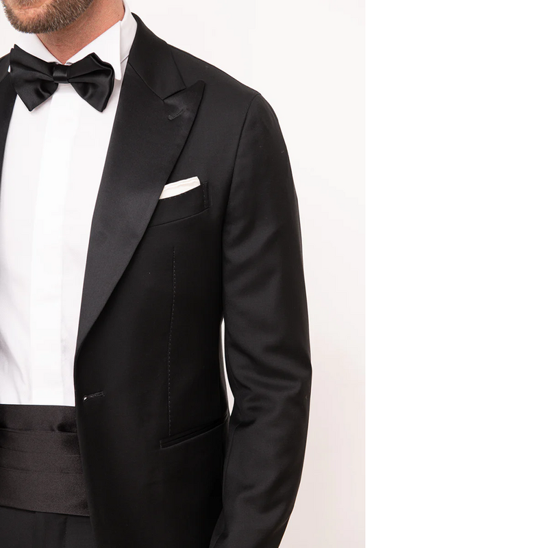 Classic Black Peak Lapel One Button Suits for Men Elegant Party Prom Concert Wedding Groom Tuxedo 2 Piece Blazer with Pants