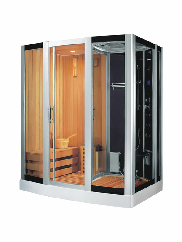 Todo o agregado familiar sauna sala vapor seco-molhado separação banheiro