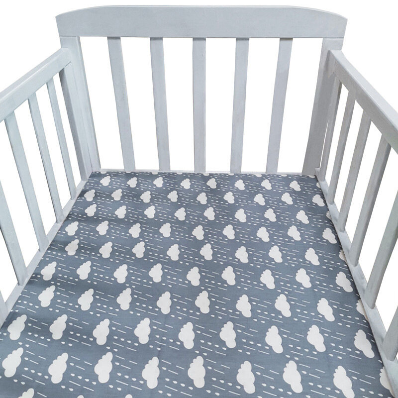 130Cm * 70Cm Katoen Wieg Hoeslakens Zachte Baby Bed Matras Covers Gedrukt Pasgeboren Baby Beddengoed Set Kids mini Cot Sheet