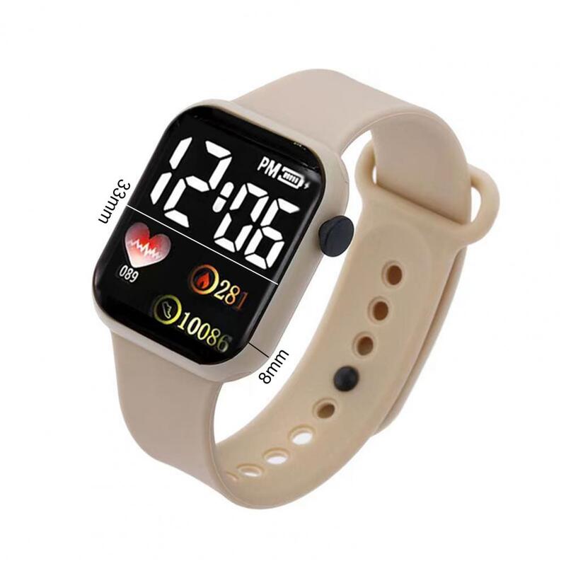 Eletrônico LED Digital Relógio de pulso para crianças, Luminous Heart Print, Sport Wrist Watch, Bonito