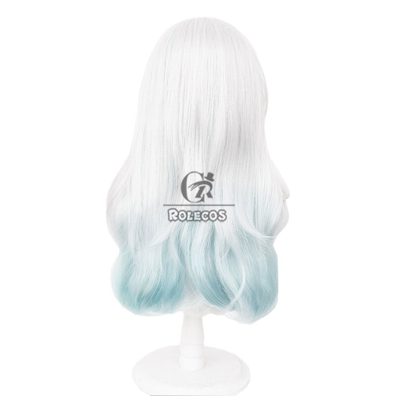 ROLECOS Game Honkai Star Rail Firefly Cosplay Wigs Firefly 65cm Silver White Mixed Green Cos Wig Heat Resistant Synthetic Hair