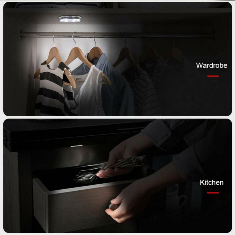 LED Night Light Cabinet Closet Lighting Charging Touch Kitchen Lights Magnetic Car Interior Ceiling Lamp Reading Book Light