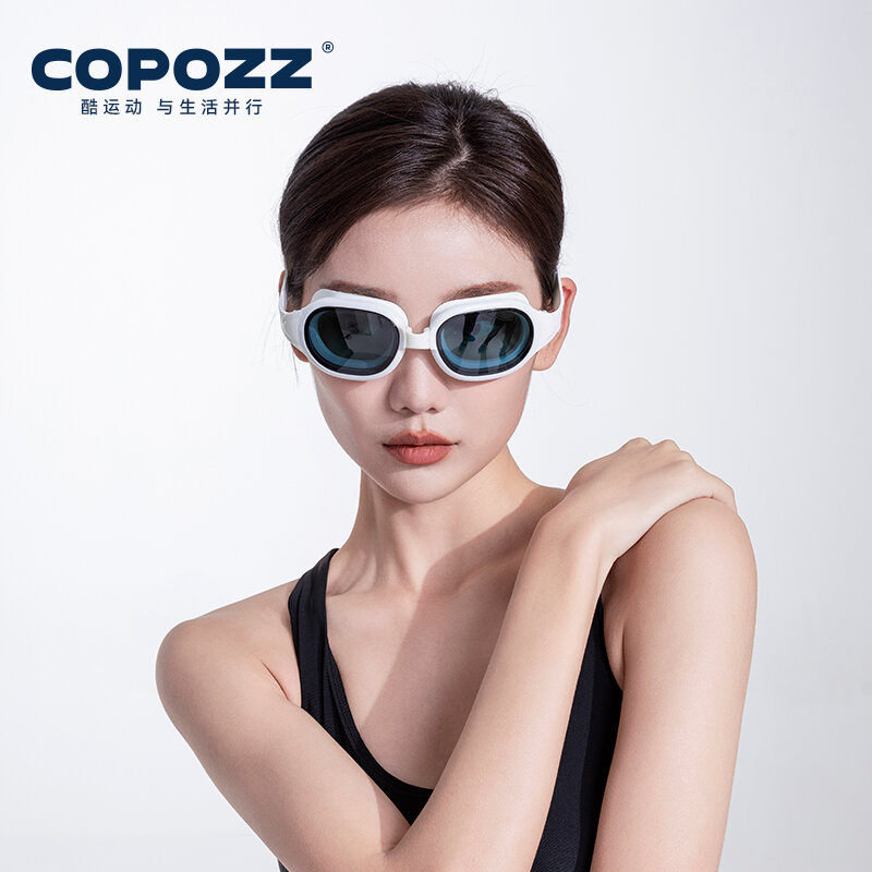 Профессиональные очки для плавания COPOZZ, мужские и женские незапотевающие водонепроницаемые аксессуары для плавания с защитой от УФ-излучения