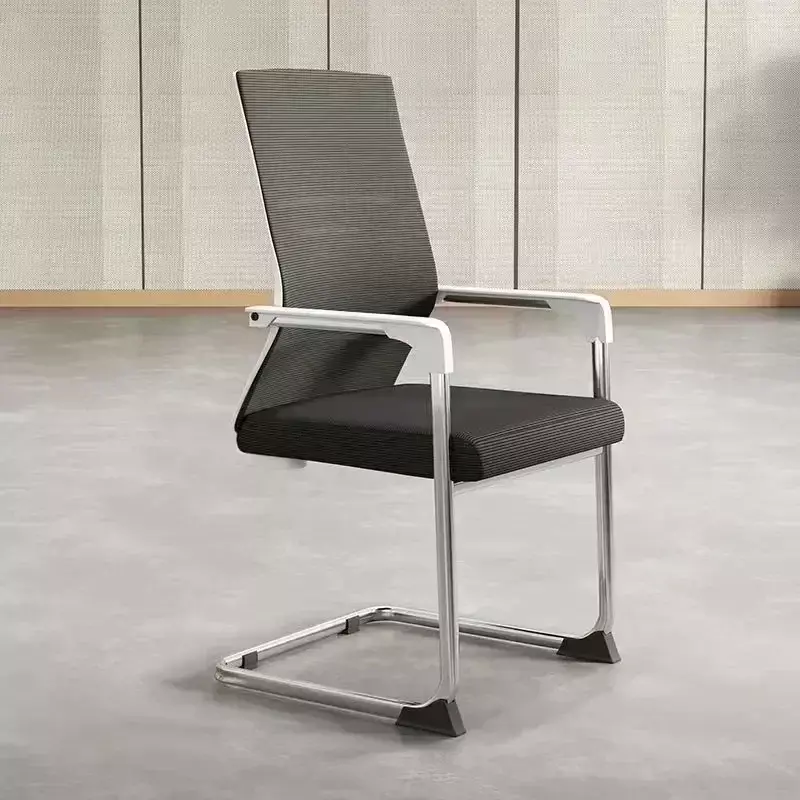 Chaise de bureau de salle de conférence en forme d'arc, dossier en maille respirant avec accoudoirs, mobilier de bureau suspendu dans l'air