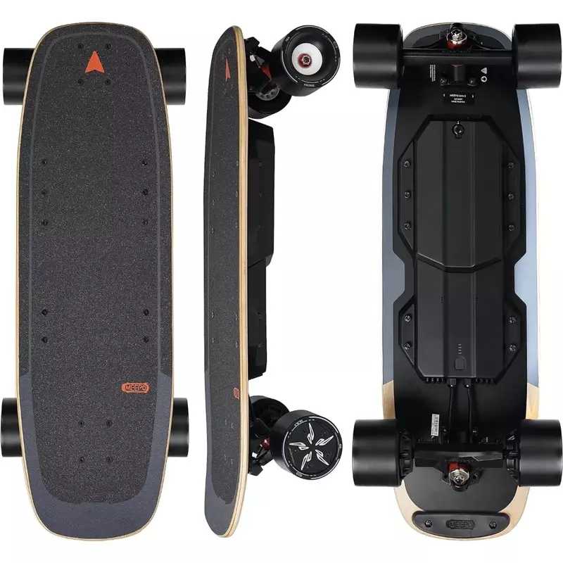 Skateboard Électrique avec Télécommande pour Adulte et Adolescent, Vitesse Maximale de 28 MPH, Portée de 11 Miles, Charge Maximale de 330 Livres