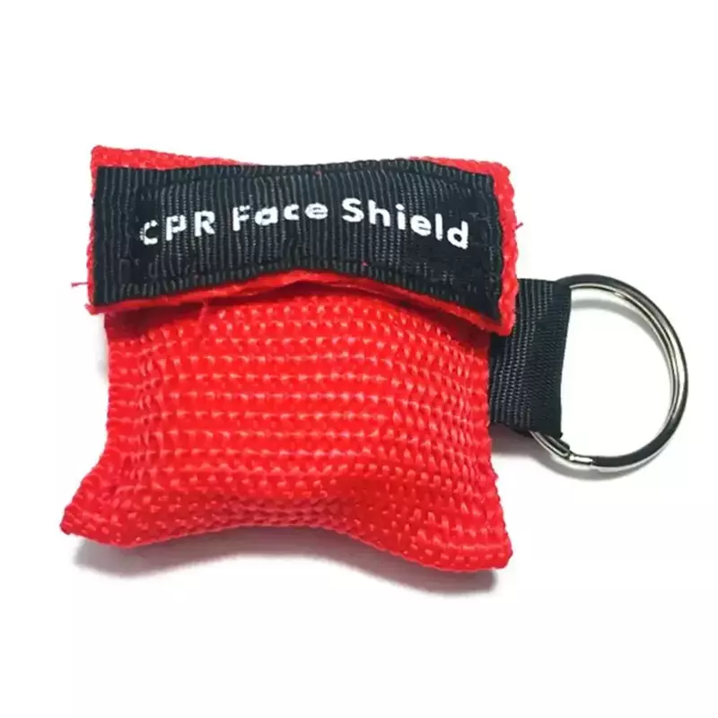 New Resuscitator Mask Keychain Emergency Face Shield First Aid CPR Mask For Health Care Tools Face Shield 8 Colors First Aid Kit