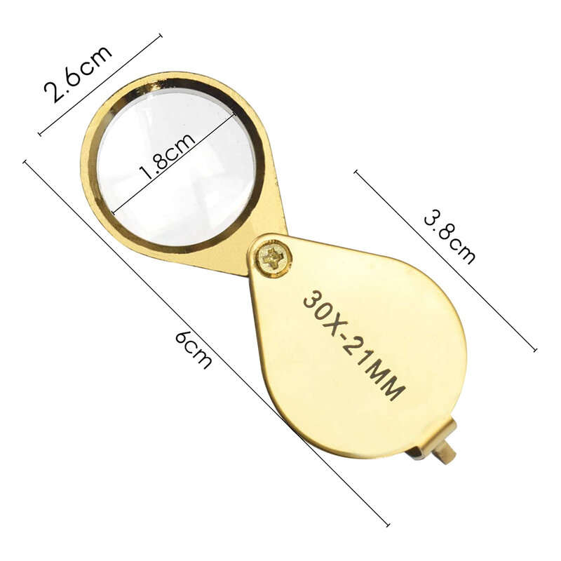 Jewellers Eye Magnifier Glass Lens Magnifier Magnifier for Home Work Shop Classroom Jewelry Coins Stamps Watch Identify