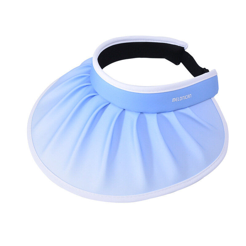 Sombrero de protección solar UPF50 + para mujer, gorro con protección UV, Concha superior hueca, doble Color degradado, visera grande, 2024