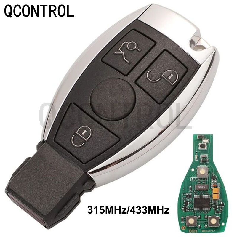 QCONTROL 3/3+1 Buttons Smart Remote Key for Mercedes Benz Year 2000+ Supports Original NEC and BGA 315MHz or 433.92MHz