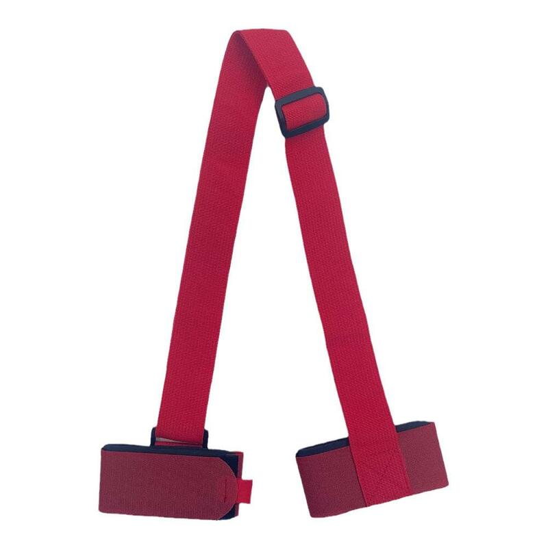 Black Nylon Adjustable Ski Handle Strap Bag Skiing Bag Adjustable Pole Shoulder Hand Carrier Lash Straps Porter Hook Loop