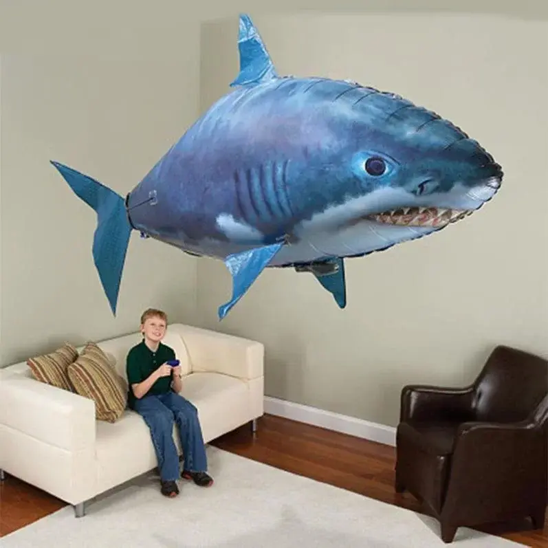 Remote Control Shark Toys Air Swimming RC Animal Radio Fly Fishing Balloons Clown Fish Animals Interactive Toy Gifts