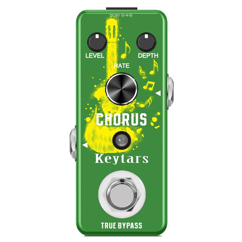 Keytars-Pedal de coro analógico de guitarra LEF-304, perilla de nivel de profundidad, alto sonido de coro cálido y claro