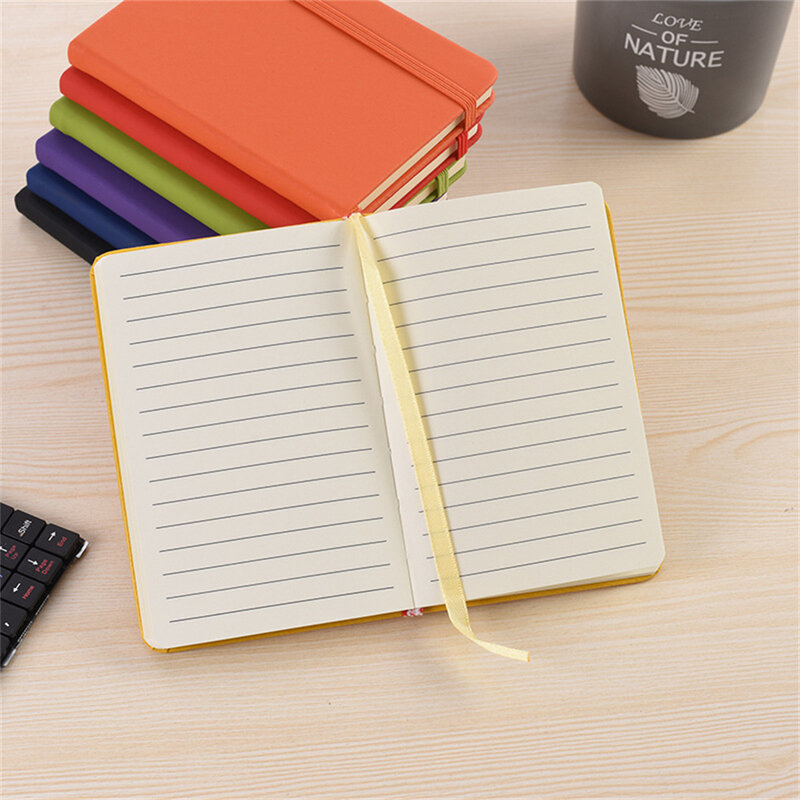 A6 buku Mini 2024 portabel Buku Agenda buku rencana mingguan buku catatan untuk melakukan daftar Notepad bahasa Inggris dengan tali perlengkapan kantor sekolah