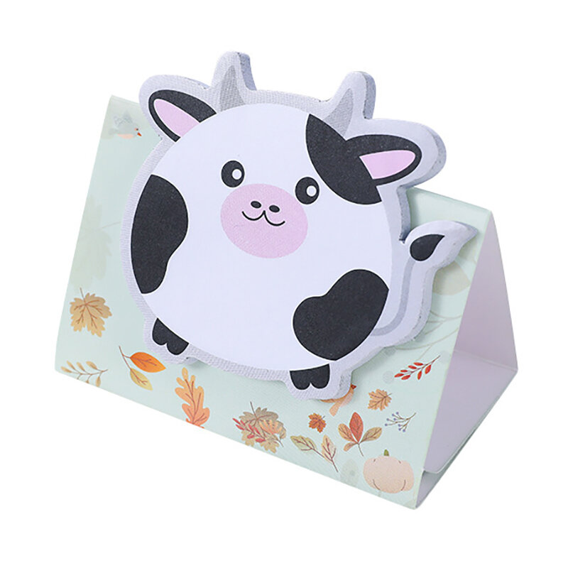 Zestaw nowości stojący uroczy kartki samoprzylepne kot Kawaii krowa owcza świnia baranina notatniki śmieszne karteczki z notatnikami lista z indeksem 3D