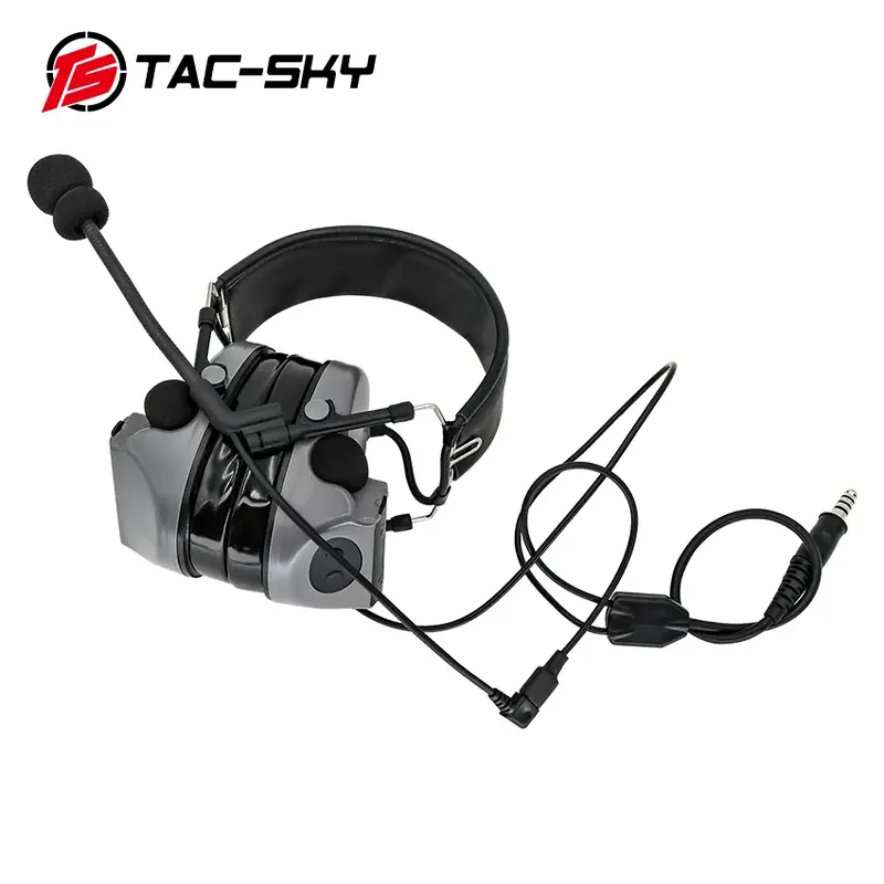 TS TAC-SKY U94Ptt Y micrófono, auriculares compatibles con PELTO COMTAC, Kit de Cable Y