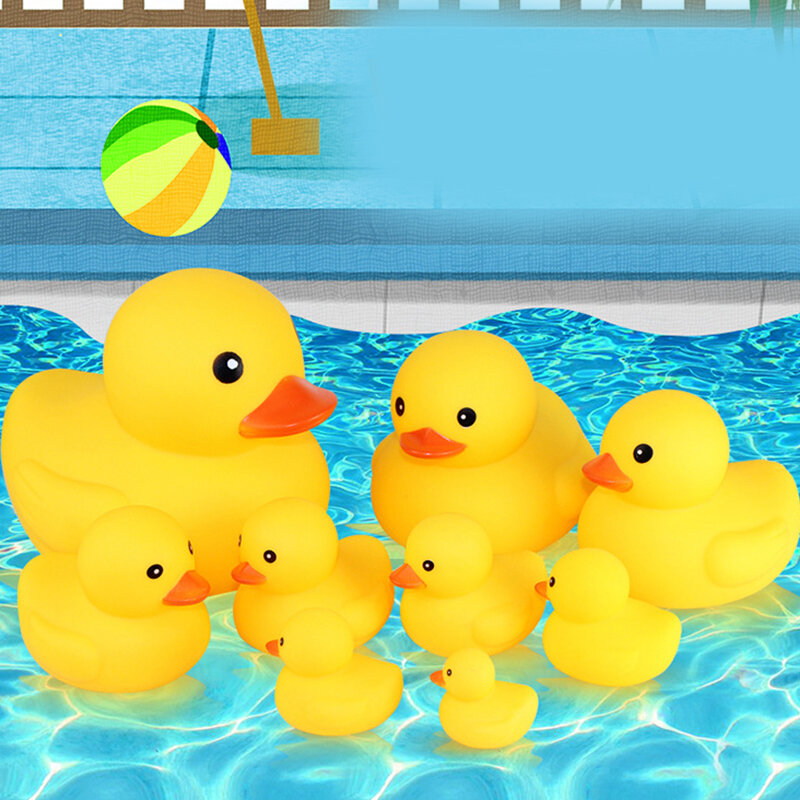 Banheiro de Borracha Grande Amarelo Pato Banho Jogando Água Kawaii Squeeze Float Ducks Bebê Banho Brinquedos Bonito Pato Presente Do Bebê