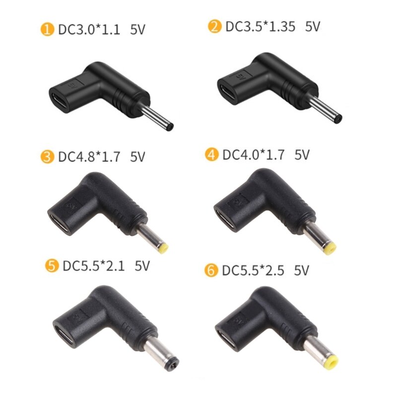 USB C PD to DC Power Connector Universal 5V 9V 12V 15V 19.5V Type C to DC Jack Plug Charging Adapter Converter for Router Tablet