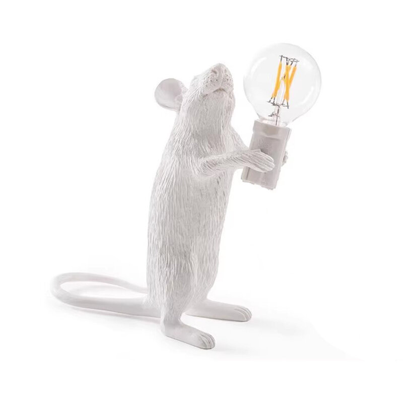 Modernas Luzes de Mesa LED, Resina Animal, Rato, Gato, Esquilo, Mouse, Candeeiros de Mesa, Decoração para Casa, Luminária de Mesa