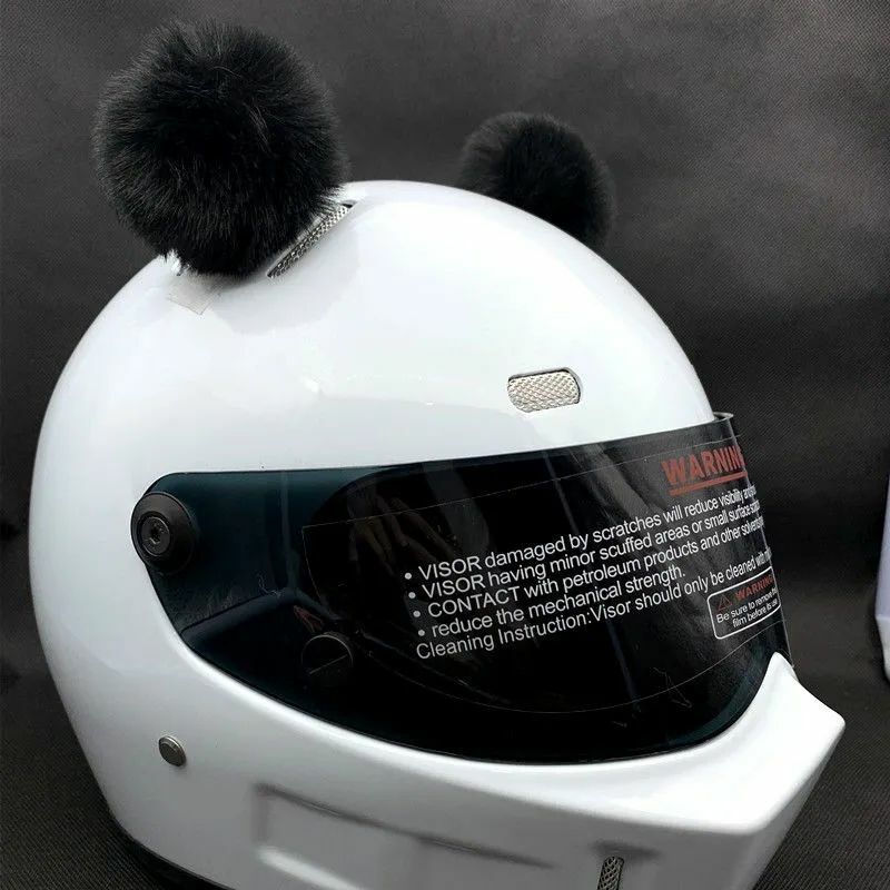 Motorhelm Decoratie Schattige Ronde Oor Elektrische Auto Helm Decoratie Skiën Helm Met Oor Decoratie Voor Kind Geen Helm