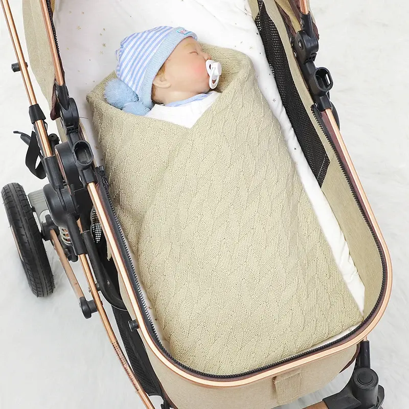بطانية محبوكة لحديثي الولادة ، لحاف سرير ، منقوشة صلبة ، رضيع ، ناعمة للغاية ، أغطية نوم لعربة الأطفال الصغار ، قماط للأولاد والبنات ، 90x70cm