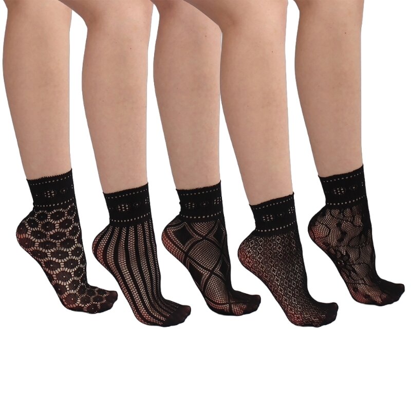 Fishnet Anklet Socks Harajukus Lolitas Princesses Socks Hollowed Mesh Short Sock