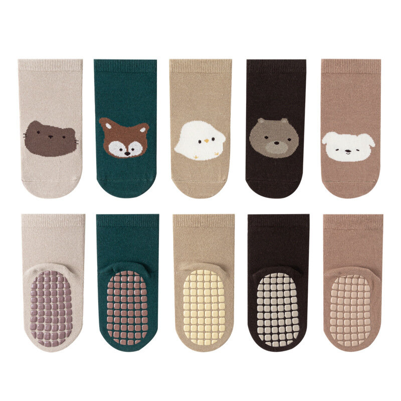2023 New Spring Baby Floor Socks Animal Cartoon Socks Baby Anti-skid Toddler Socks Unisex