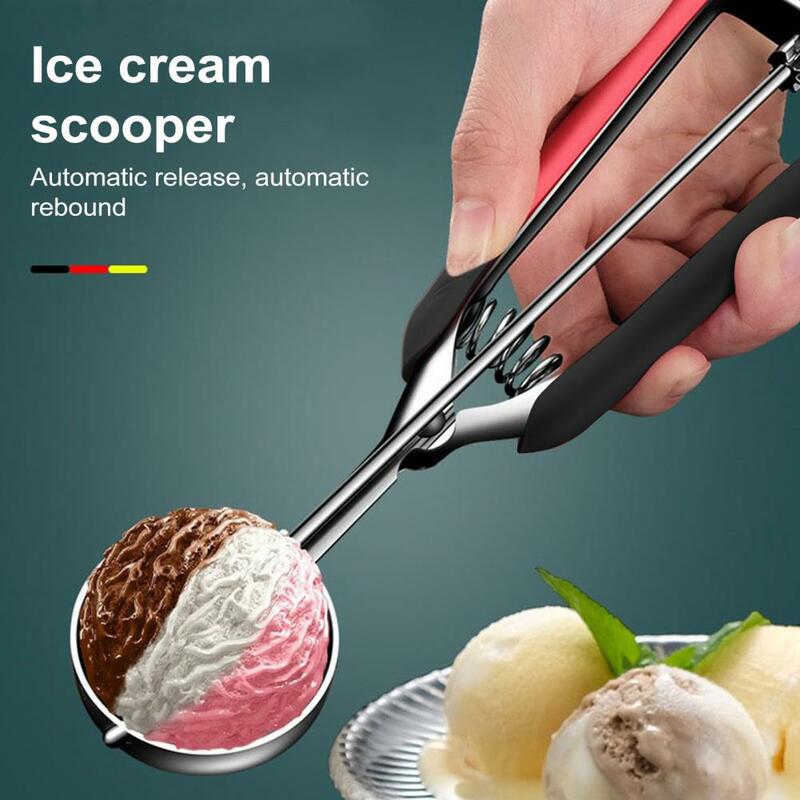 Cuillère à crème glacée en acier inoxydable avec poignée ergonomique, multi-usages, cuisson, service, maison, desserts