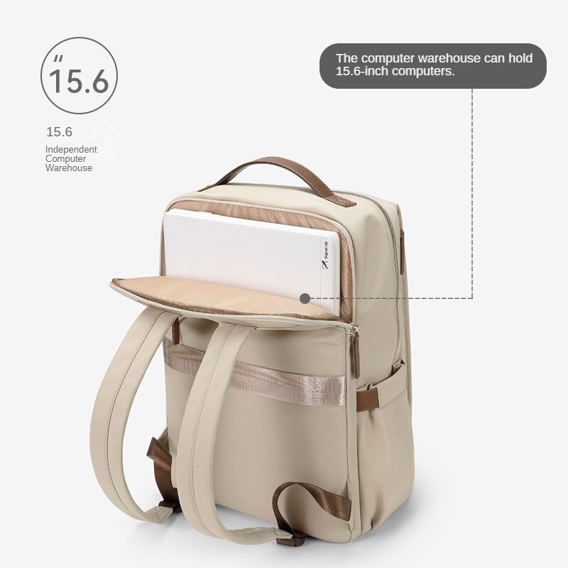Plecak damski GOLF moda nowy podróżny prosty biznesowy laptop o dużej pojemności 15,6 cala plecak studencki na co dzień damski