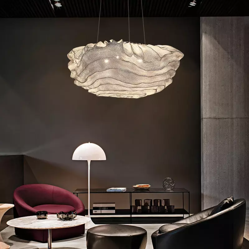Modern Minimalist Creative Bedroom Chandelier Nordic Light Luxury Showroom Firefly Star Decoration Stainless Steel Fixtures