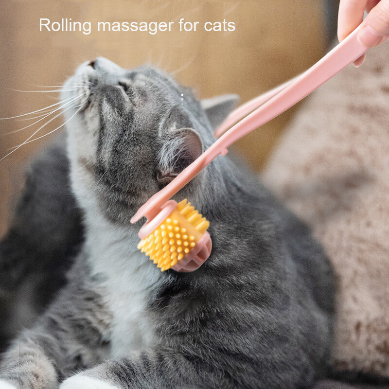 New Pet Cat Massager Body To Enhance Blood Circulation Roller Pet Floating Hair Massage Brush for Cats Supplies Accessories