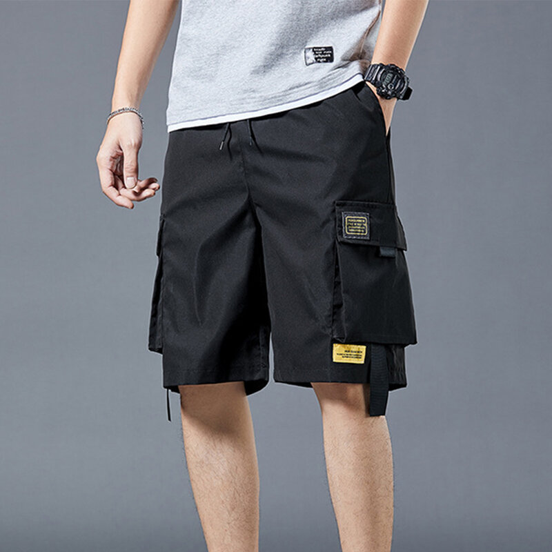 Pantalones cortos chinos con múltiples bolsillos para hombre, ropa inferior de entrenamiento, bóxer de Surf, informal, para playa y gimnasio, Verano