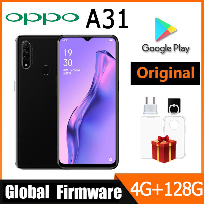 OPPO-A31 4G Smartphone, CPU Android, MediaTek P35, Tela de 6,5 ", Capacidade da Bateria 4230mAh, Celular