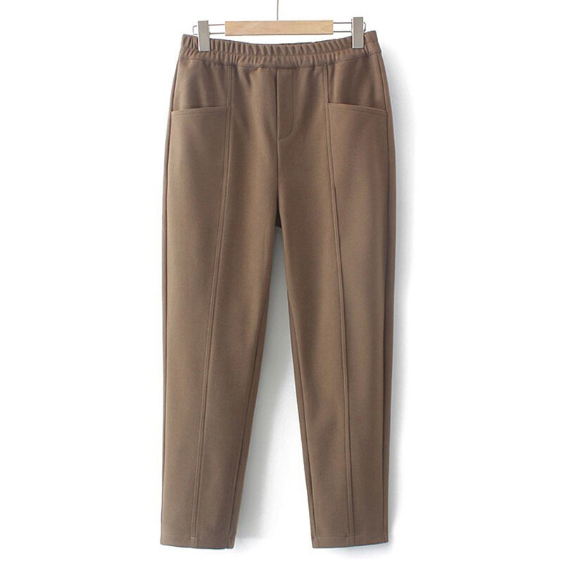 Wełniane spodnie damska jesień zima 2023 nowa koreańska moda oversize garnitury spodnie wysoki stan biurowa, damska proste spodnie