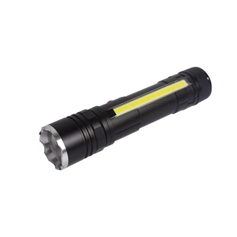 Potente torcia a LED COB luce da lavoro con magnete USB Tactical 4 modalità lanterna da pesca impermeabile 18650 lampada Zoom