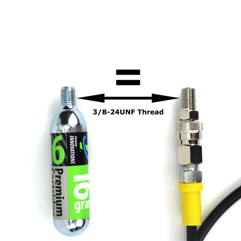 New Replace CO2 Cartridge To External Co2 Tank Adapter and Hose Kit W21.8-14 Or CGA320 G3/4 W/Quick Disconnect Connector