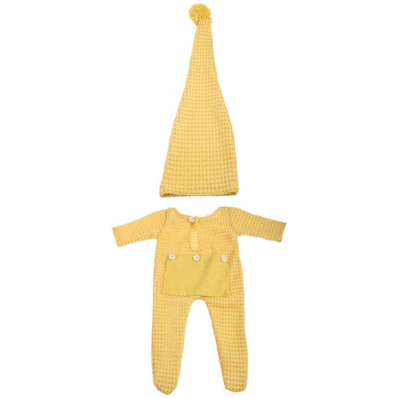2 ชิ้นทารกแรกเกิดการถ่ายภาพ Props ชุดโครเชต์เด็กทารกหมวกชุดทารก Photo หมวก Jumpsuit บอดี้สูทเสื้อผ้า