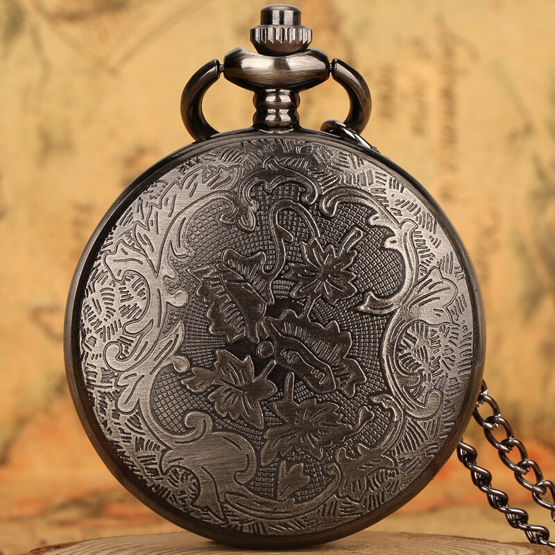 นาฬิกาควอทซ์ลายตึกเอ็มไพร์สเตทสไตล์วินเทจสุดเจ๋งสร้อยคอโซ่ห้อยจี้นาฬิกาของขวัญสำหรับผู้ชายผู้หญิง