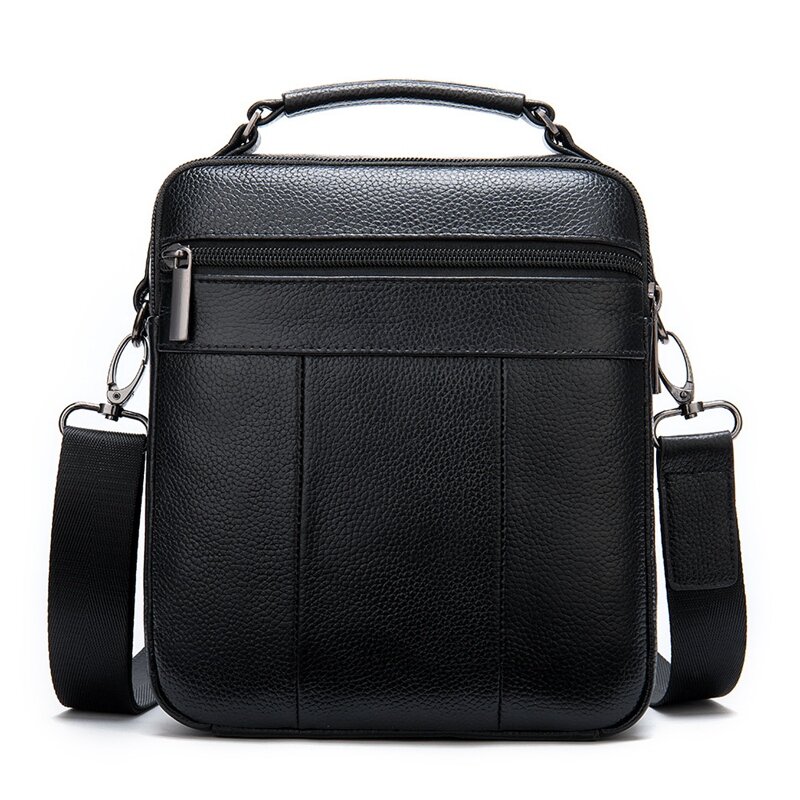 Leather Male Design Casual Shoulder Messenger Bag Cowhide Fashion 7.9 Inch Tote Crossbody Mochila Satchel Bag For Men