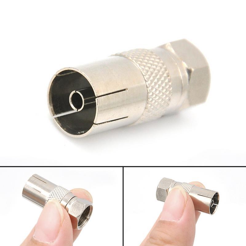 1PC 2PC 4PC F Type Male Plug To TV Coax RF Aerial Plug Converter Cable TV Antenna Adapter Connector TV Satellite Antenna Coax