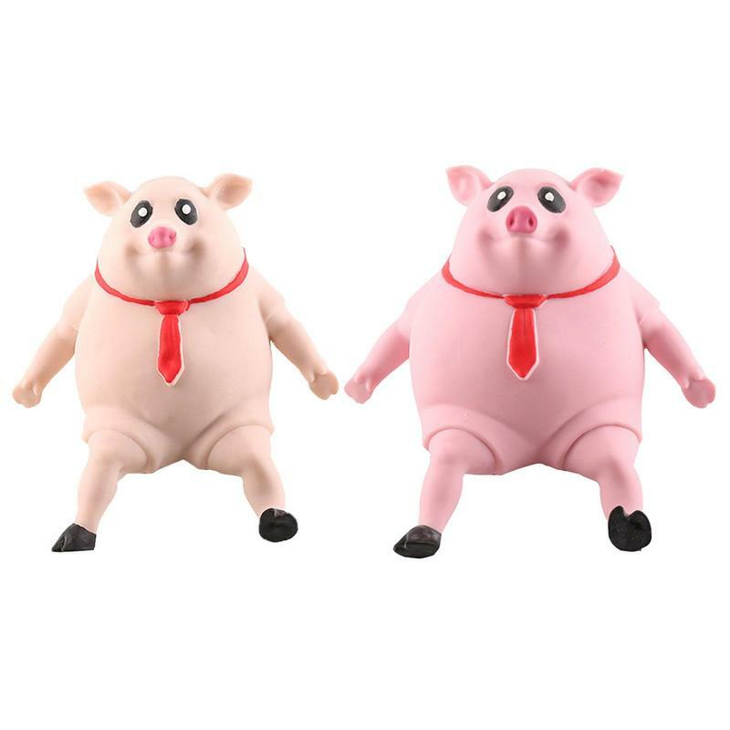 Śliczna świnka lalka TPR miękkie gumowe zabawki antystresowe rozciągliwe dekompresje Squishyes antystresowe Fidgets zabawki prezenty dla dzieci