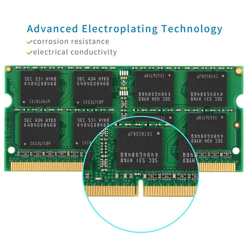 TECMIYO محمول ذاكرة رام DDR3 DDR3L 8 جيجابايت 4 جيجابايت 1600 ميجا هرتز 1333 ميجا هرتز SODIMM 1.35 فولت 1.5 فولت PC3/PC3L-12800S PC3-10600S غير ECC 1 قطعة-الأخضر