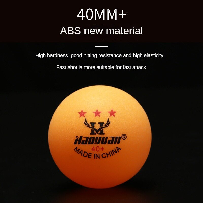Bola Tenis Meja 3 Bintang profesional, D40 + mm 2.8g bahan ABS baru bola Ping Pong plastik latihan dewasa untuk kompetisi 60 buah
