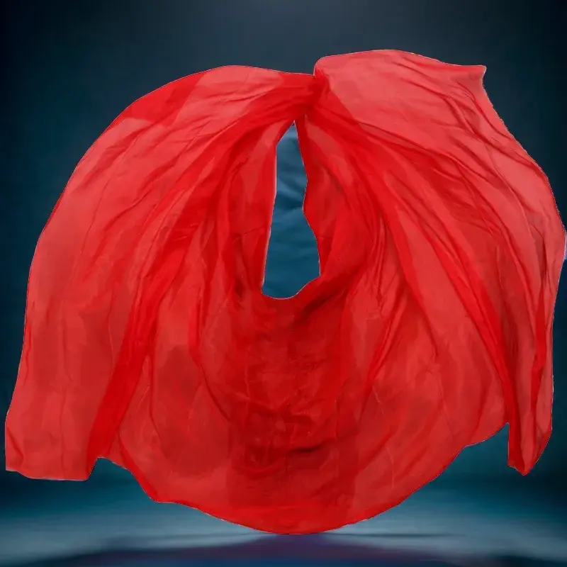 100% 실크 공연 댄스 단색 가벼운 질감 베일 숄, 여성용 스카프 의상 액세서리, 밸리 댄스 베일, 270cm x 114cm