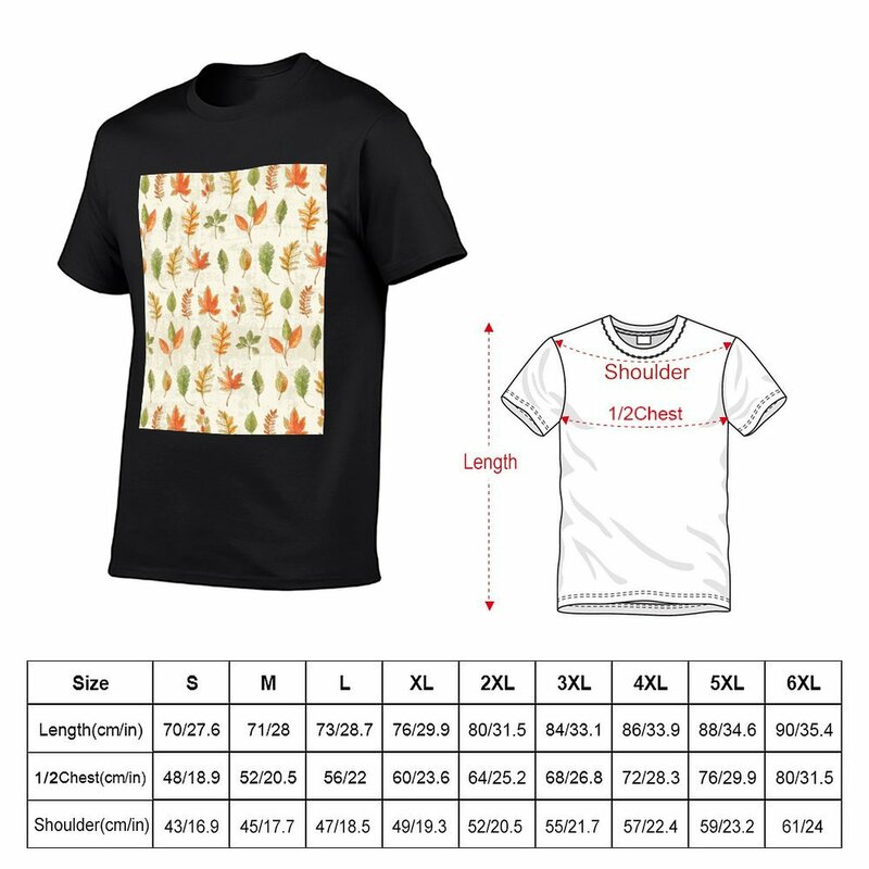 Herbst Blatt Muster T-Shirt plus Größen maßge schneiderte T-Shirts Männer