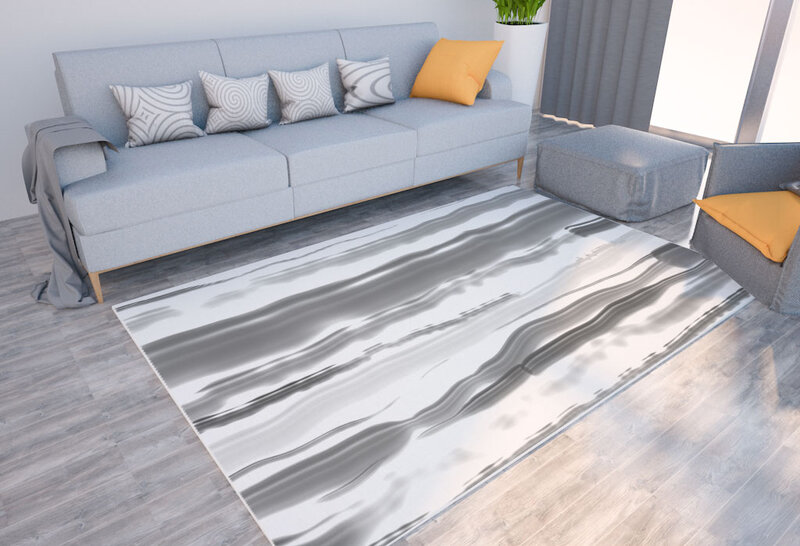 Karpet motif tekstur abstrak modern, rumah ruang tamu, keset lantai dekorasi, karpet area besar anti selip lembut
