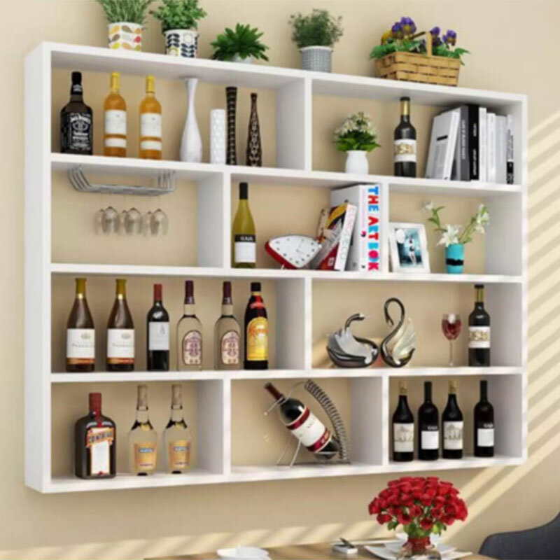 Porte-vin en bois pour femme, salon minimaliste, mur d'affichage T1, bouteille de vin, restaurant, paupières, meubles de bar